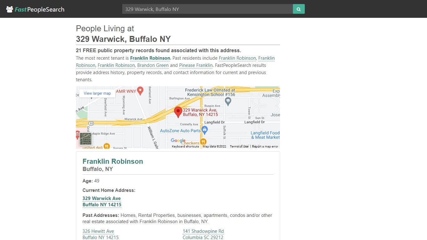 People Living at 329 Warwick Buffalo NY - FastPeopleSearch
